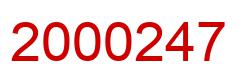 Number 2000247 red image