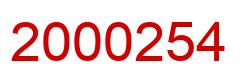 Número 2000254 imagen rojo