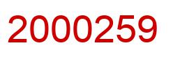Number 2000259 red image