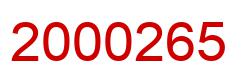 Number 2000265 red image