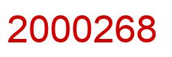 Número 2000268 imagen rojo