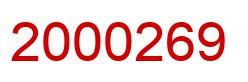 Number 2000269 red image