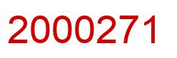 Number 2000271 red image