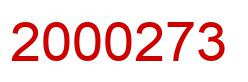 Number 2000273 red image