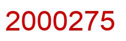 Number 2000275 red image