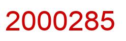 Number 2000285 red image