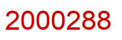 Número 2000288 imagen rojo