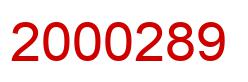 Number 2000289 red image