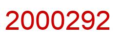 Número 2000292 imagen rojo