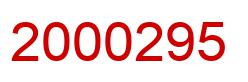 Number 2000295 red image