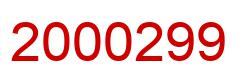 Number 2000299 red image