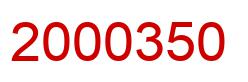 Number 2000350 red image