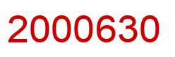 Número 2000630 imagen rojo