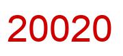 Number 20020 red image