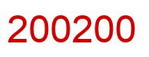 Number 200200 red image