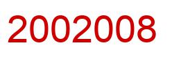 Número 2002008 imagen rojo