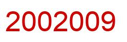 Number 2002009 red image