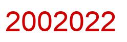 Número 2002022 imagen rojo