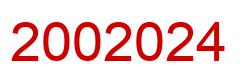 Número 2002024 imagen rojo