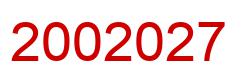 Número 2002027 imagen rojo