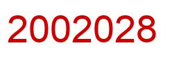Número 2002028 imagen rojo