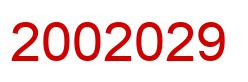 Número 2002029 imagen rojo