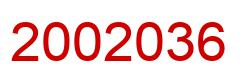 Número 2002036 imagen rojo
