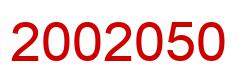 Número 2002050 imagen rojo