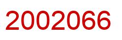 Número 2002066 imagen rojo
