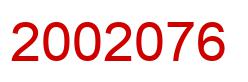 Number 2002076 red image