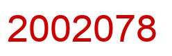 Número 2002078 imagen rojo