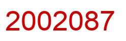 Número 2002087 imagen rojo