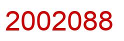 Número 2002088 imagen rojo