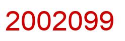 Number 2002099 red image