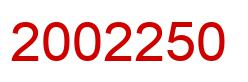 Number 2002250 red image
