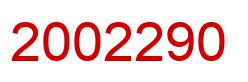 Number 2002290 red image