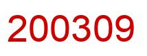 Number 200309 red image