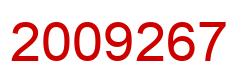 Number 2009267 red image