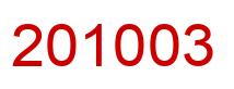 Number 201003 red image