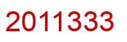 Number 2011333 red image