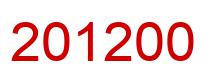 Number 201200 red image