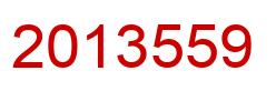 Number 2013559 red image