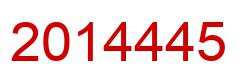 Number 2014445 red image