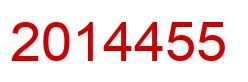 Number 2014455 red image