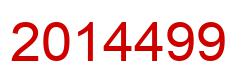 Number 2014499 red image