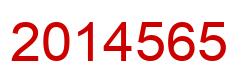 Number 2014565 red image