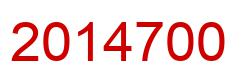 Number 2014700 red image