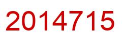 Number 2014715 red image