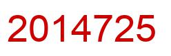 Number 2014725 red image