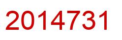 Number 2014731 red image